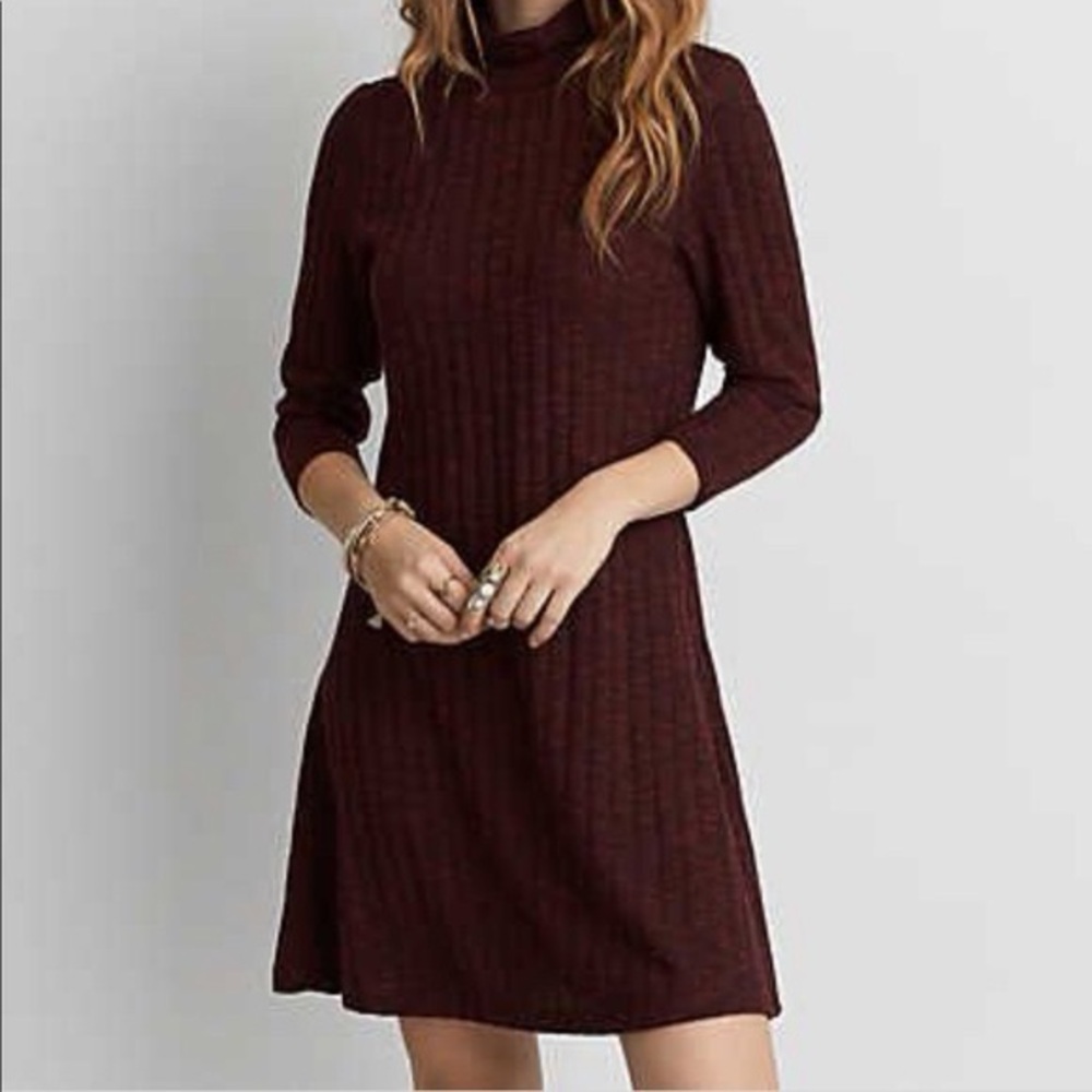 American Eagle Outfitters Maroon Knit Top